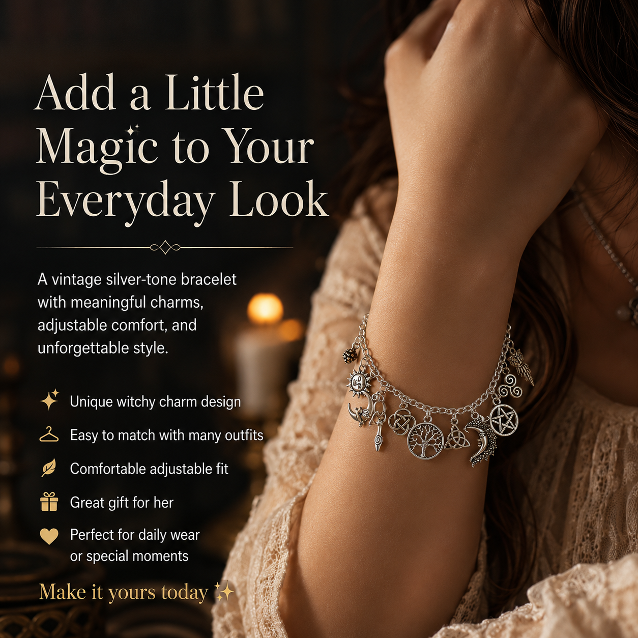 Limited Time 50% OffVintage Witchy Charm Bracelet | Eterlia