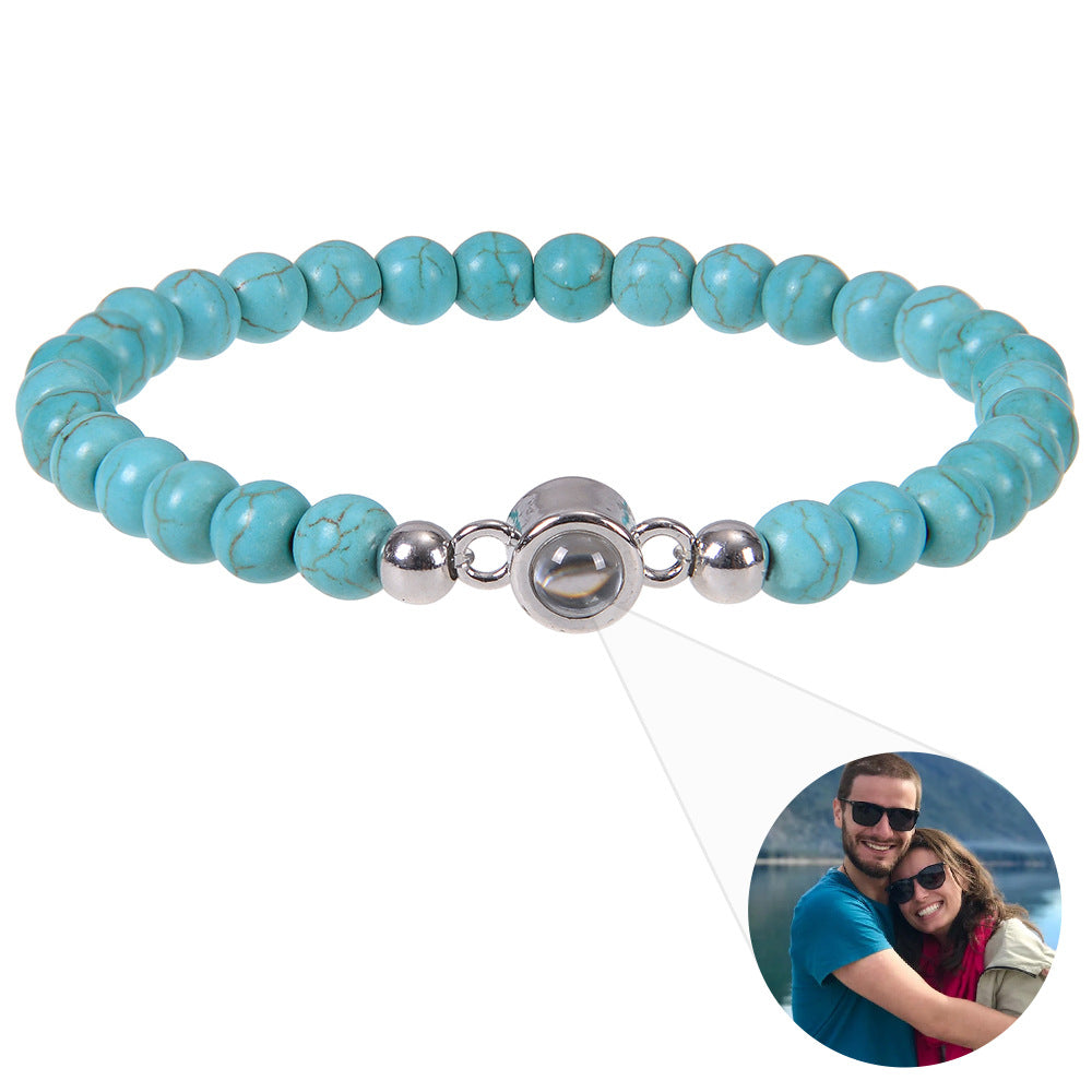 Personalized Natural Stone Photo Bracelet | Eterlia