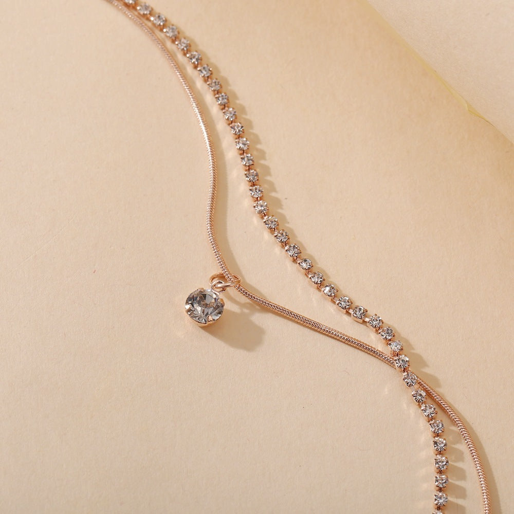 Diamond Dangle Boho Anklet | Eterlia