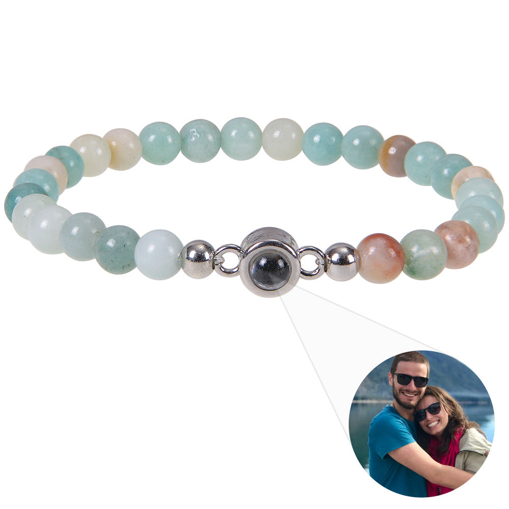 Personalized Natural Stone Photo Bracelet | Eterlia