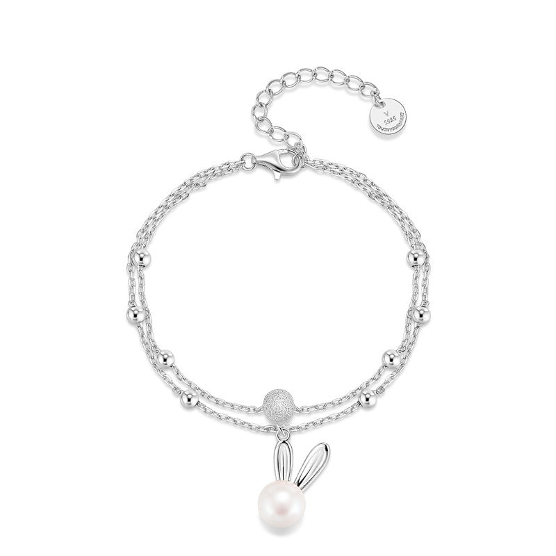 Rabbit Pearl Charm Bracelet | Eterlia