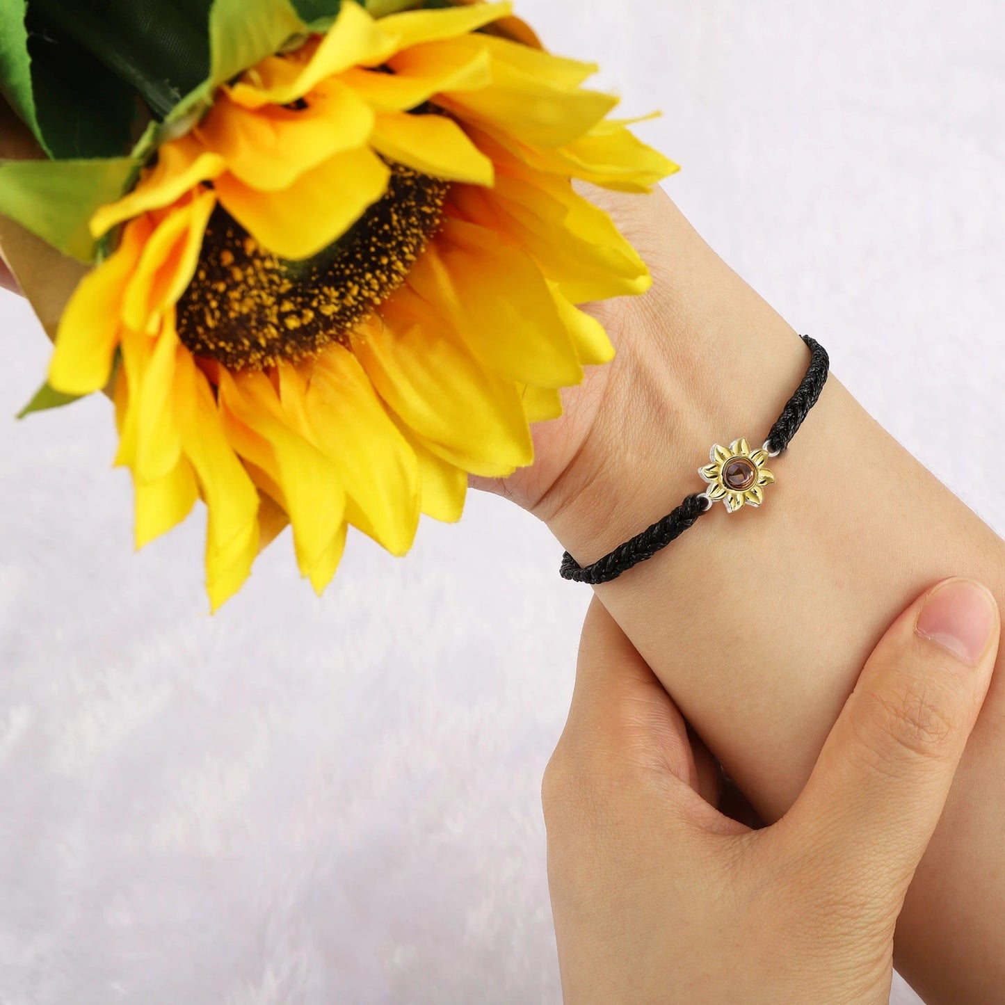 Customized Sunflower Photo Bracelet | Eterlia