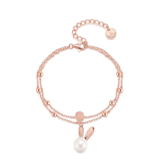 Rabbit Pearl Charm Bracelet | Eterlia