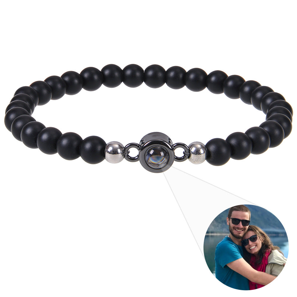 Personalized Natural Stone Photo Bracelet | Eterlia