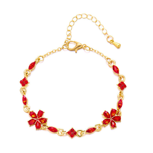 Sparkling Flower Pendant Bracelet | Eterlia