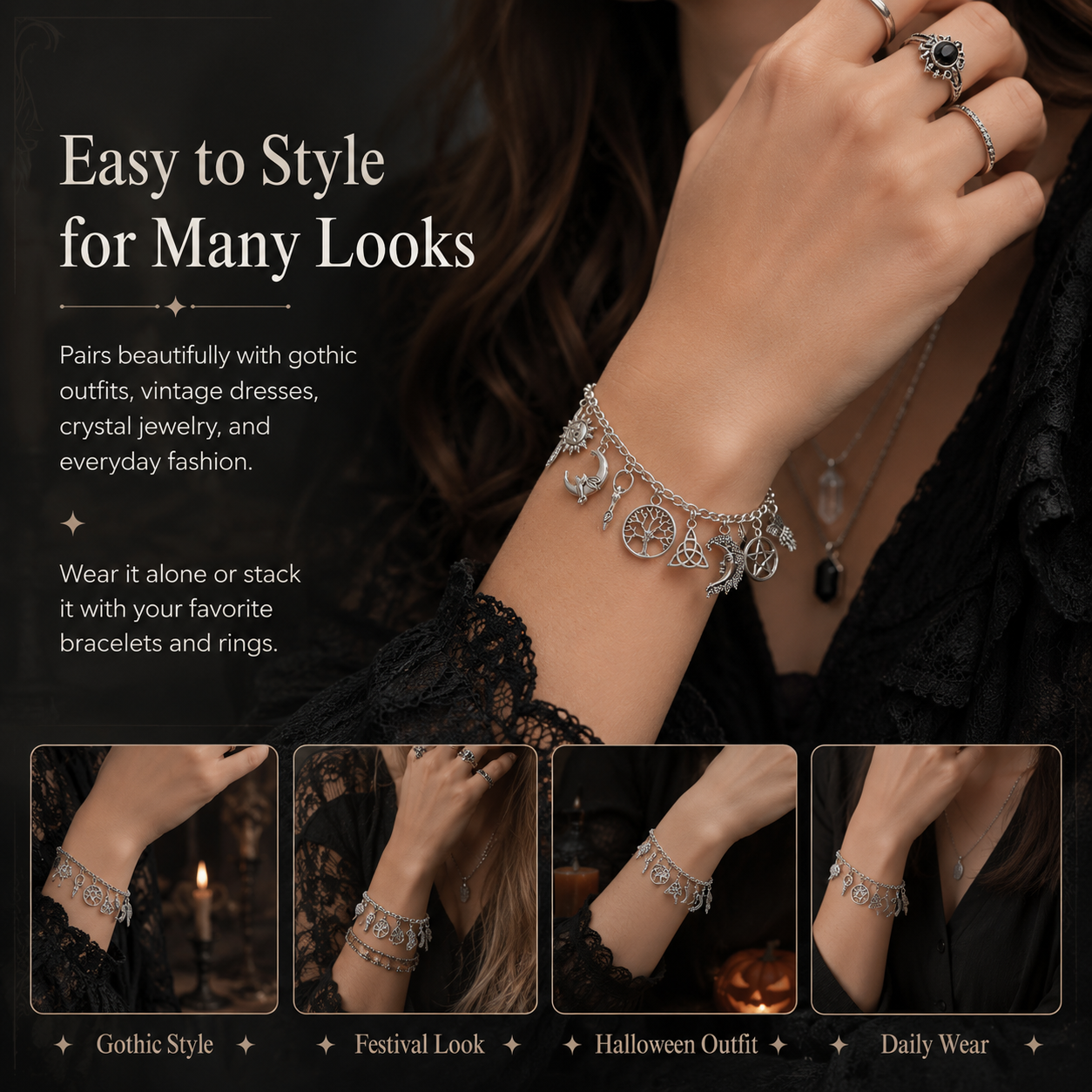 Limited Time 50% OffVintage Witchy Charm Bracelet | Eterlia