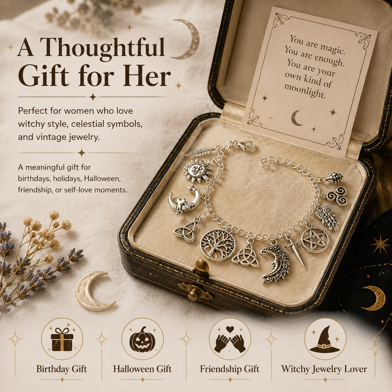 Limited Time 50% OffVintage Witchy Charm Bracelet | Eterlia