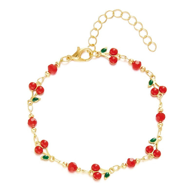Blooming Cherry Charm Bracelet | Eterlia