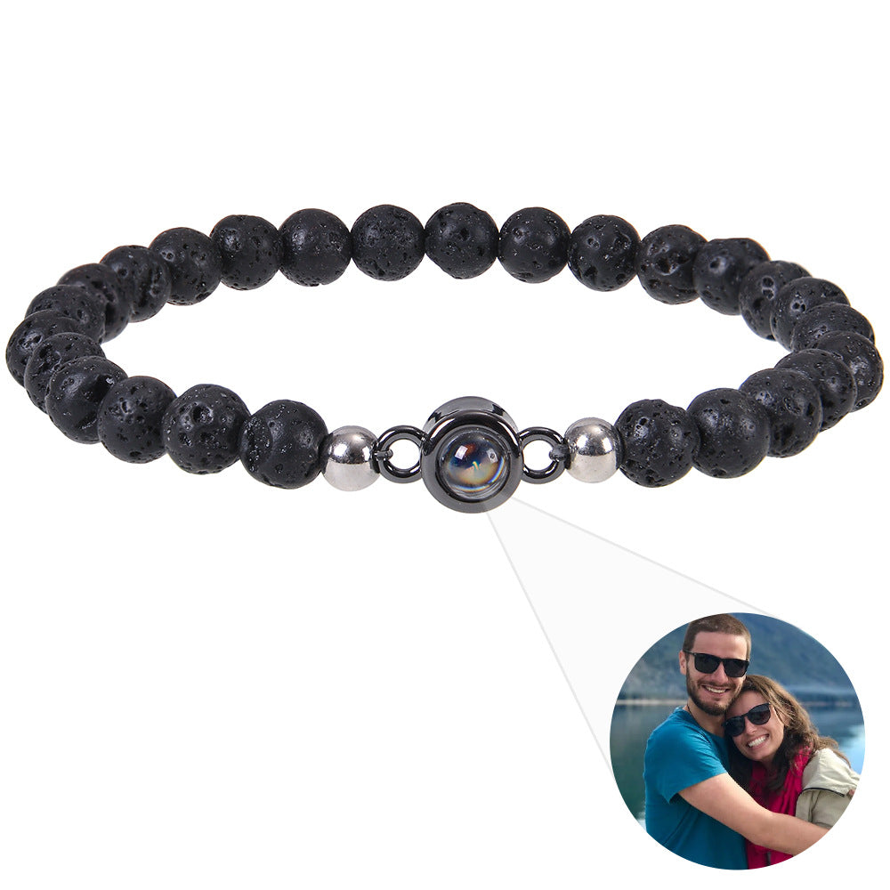 Personalized Natural Stone Photo Bracelet | Eterlia