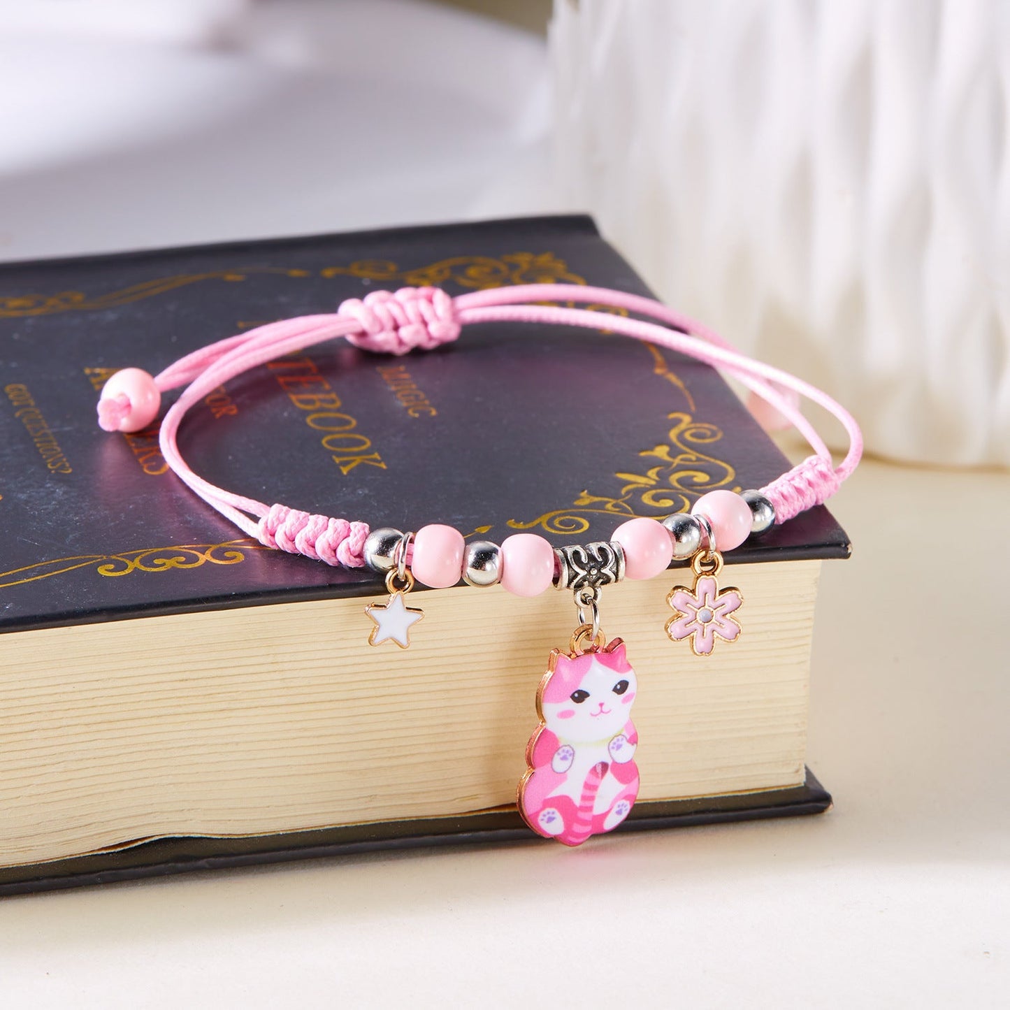 Kitty Charm Handwoven Bracelet | Eterlia