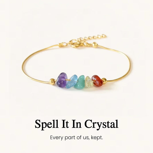 Girl Gang Spell Raw Crystal Bracelet | Eterlia