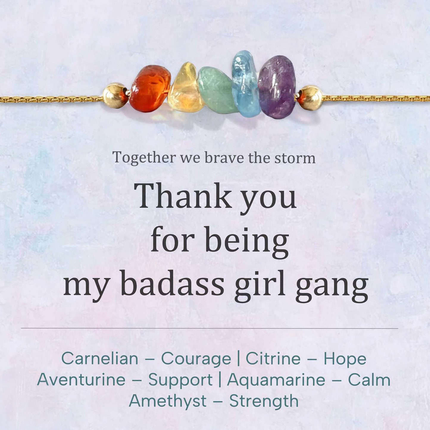 Girl Gang Spell Raw Crystal Bracelet | Eterlia
