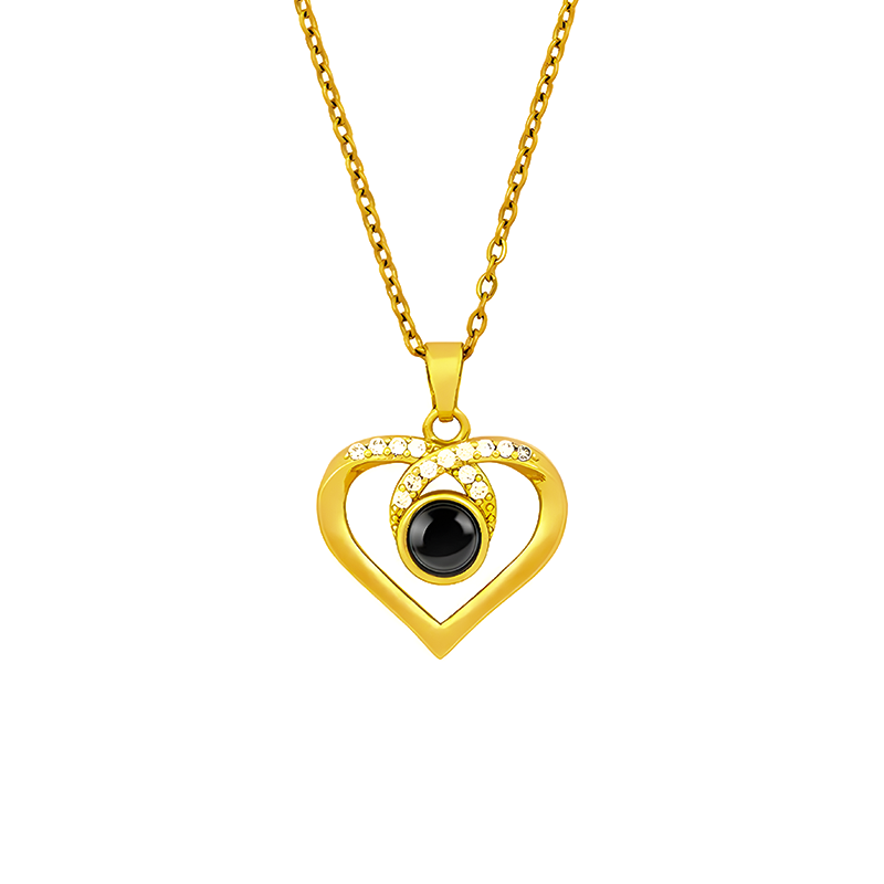 Personalized Linked Heart Photo Necklace | Eterlia