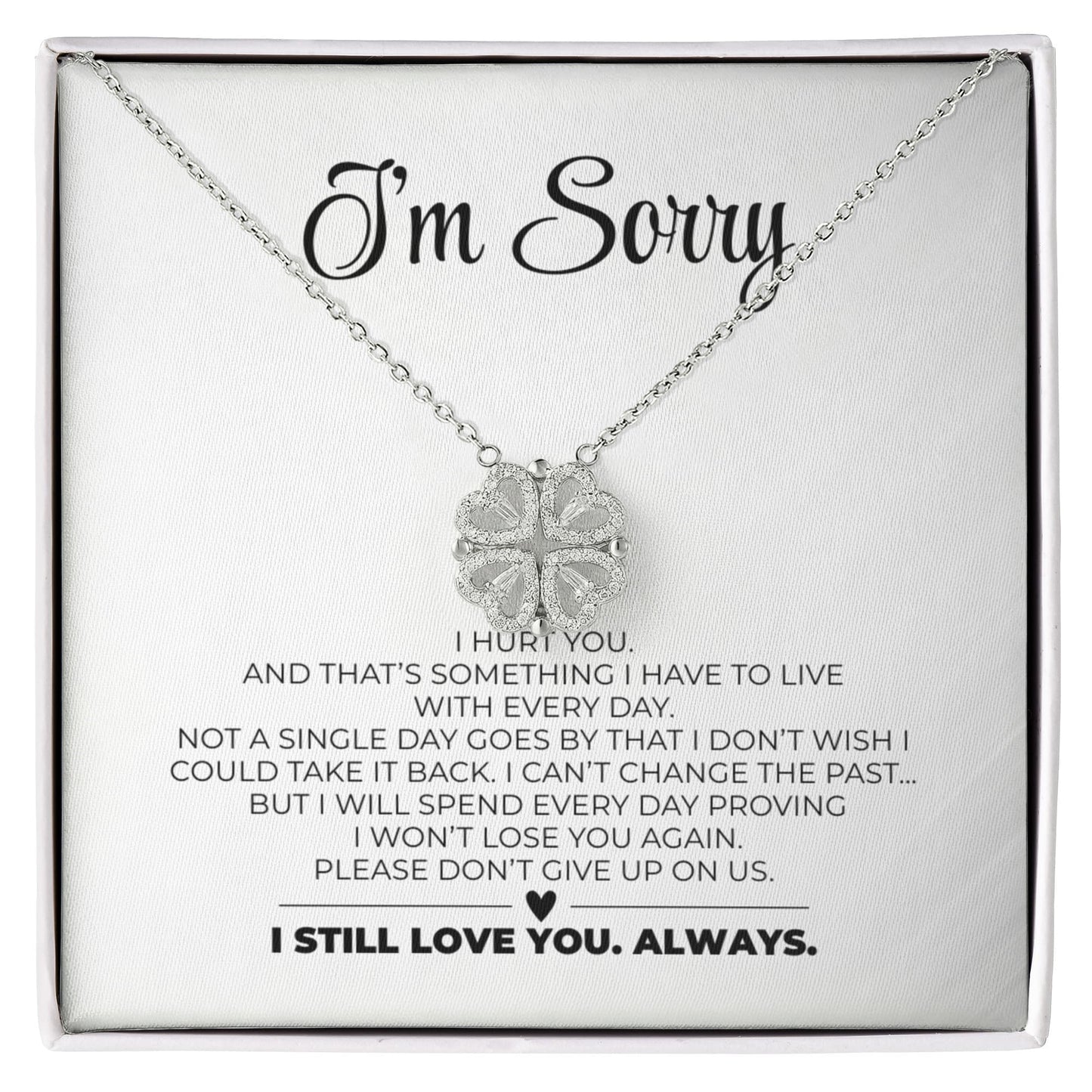 Apology Gift For Her - I Still Love You, Always - Magnetic Hearts Necklace | Eterlia
