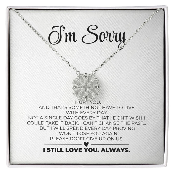 Apology Gift For Her - I Still Love You, Always - Magnetic Hearts Necklace | Eterlia