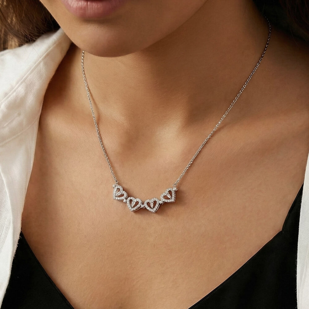 Apology Gift For Her - I Still Love You, Always - Magnetic Hearts Necklace | Eterlia