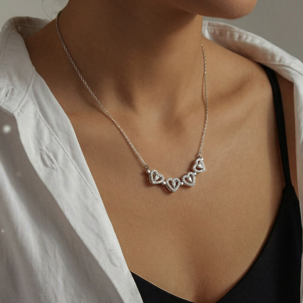 Apology Gift For Her - I Still Love You, Always - Magnetic Hearts Necklace | Eterlia