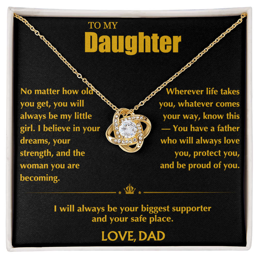 To My Daughter Necklace Gift Set From Dad – “You’ll Always Be My Little Girl” | Eterlia