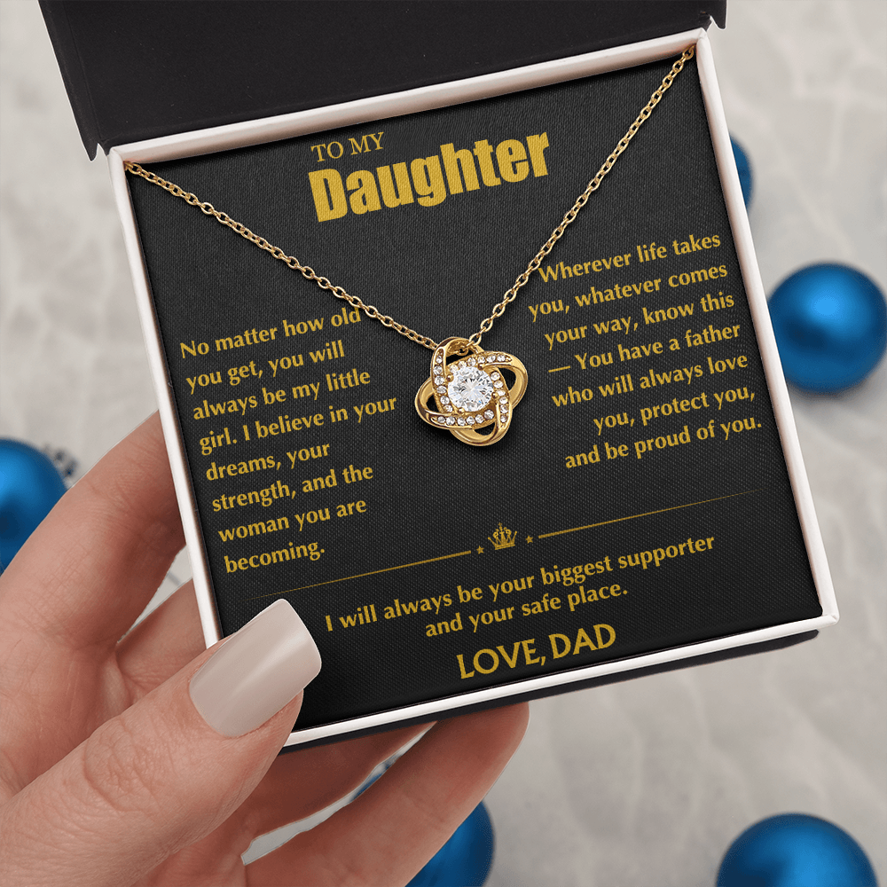 To My Daughter Necklace Gift Set From Dad – “You’ll Always Be My Little Girl” | Eterlia
