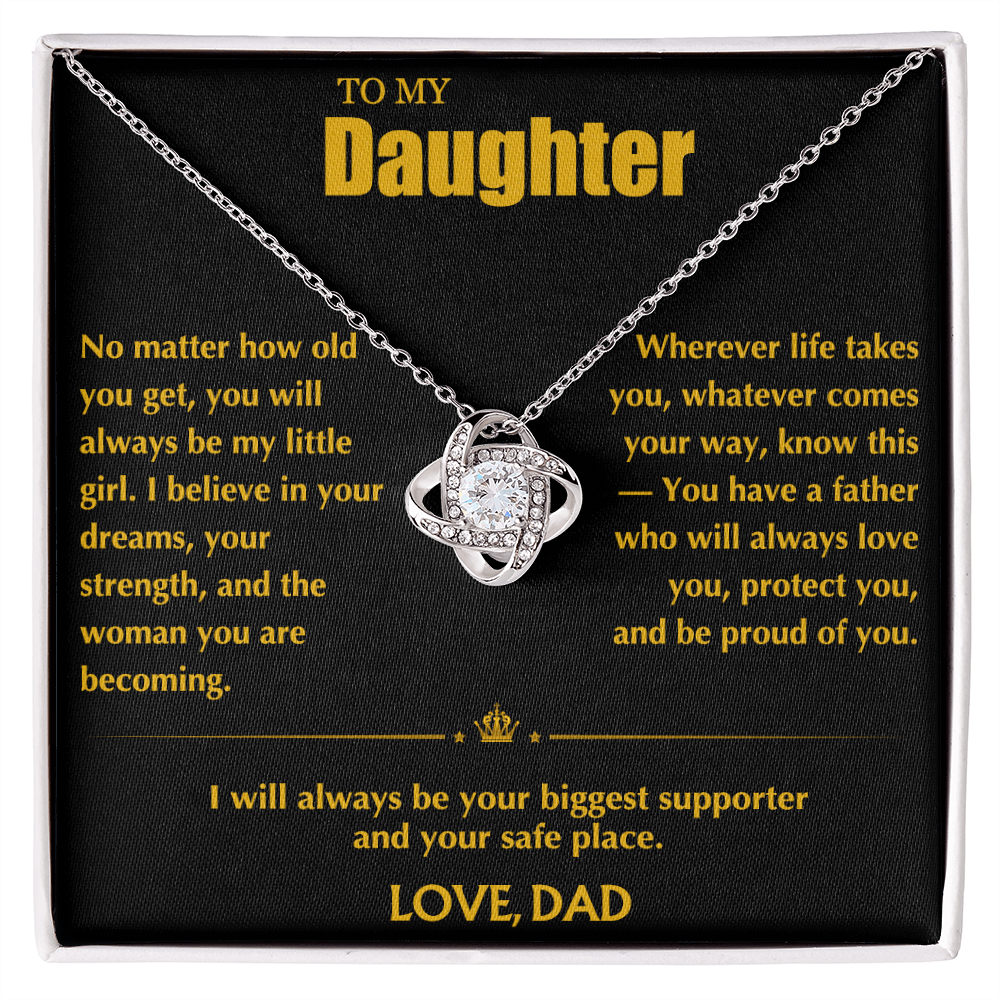 To My Daughter Necklace Gift Set From Dad – “You’ll Always Be My Little Girl” | Eterlia