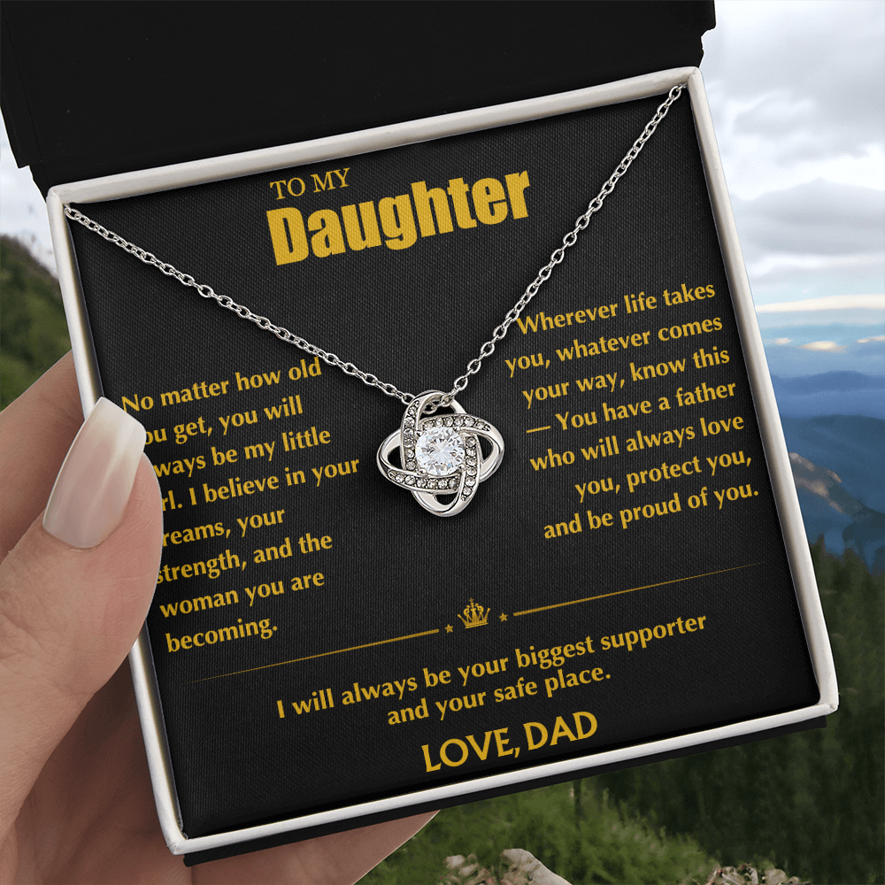 To My Daughter Necklace Gift Set From Dad – “You’ll Always Be My Little Girl” | Eterlia