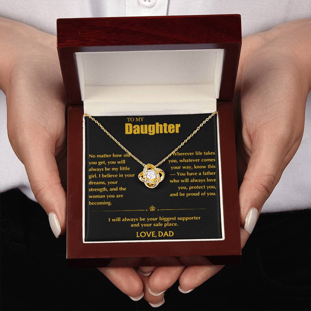 To My Daughter Necklace Gift Set From Dad – “You’ll Always Be My Little Girl” | Eterlia