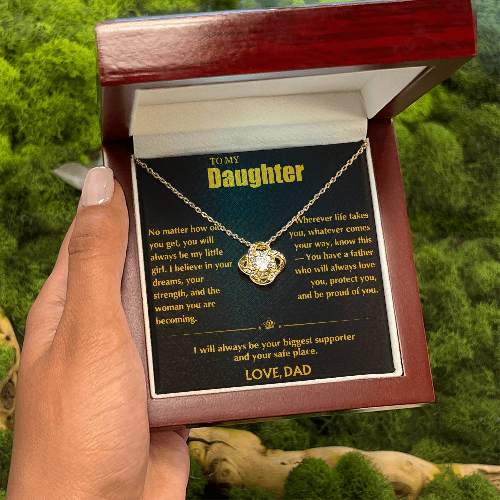 To My Daughter Necklace Gift Set From Dad – “You’ll Always Be My Little Girl” | Eterlia