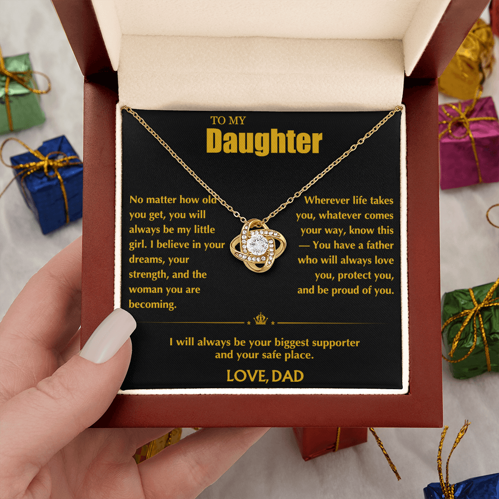 To My Daughter Necklace Gift Set From Dad – “You’ll Always Be My Little Girl” | Eterlia