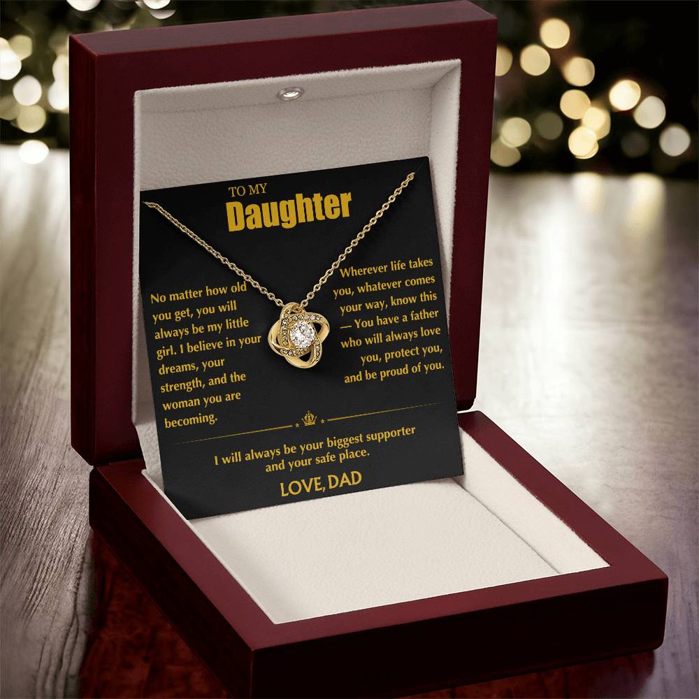 To My Daughter Necklace Gift Set From Dad – “You’ll Always Be My Little Girl” | Eterlia