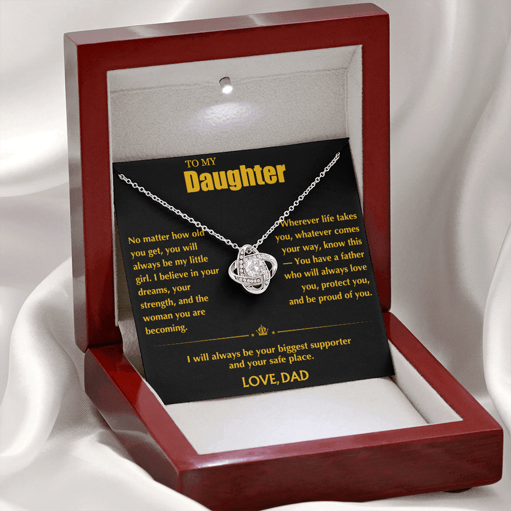 To My Daughter Necklace Gift Set From Dad – “You’ll Always Be My Little Girl” | Eterlia