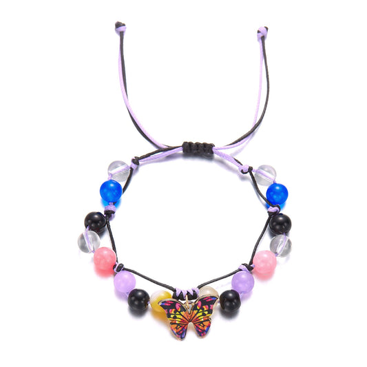 Butterfly Gem Charm Bracelet | Eterlia