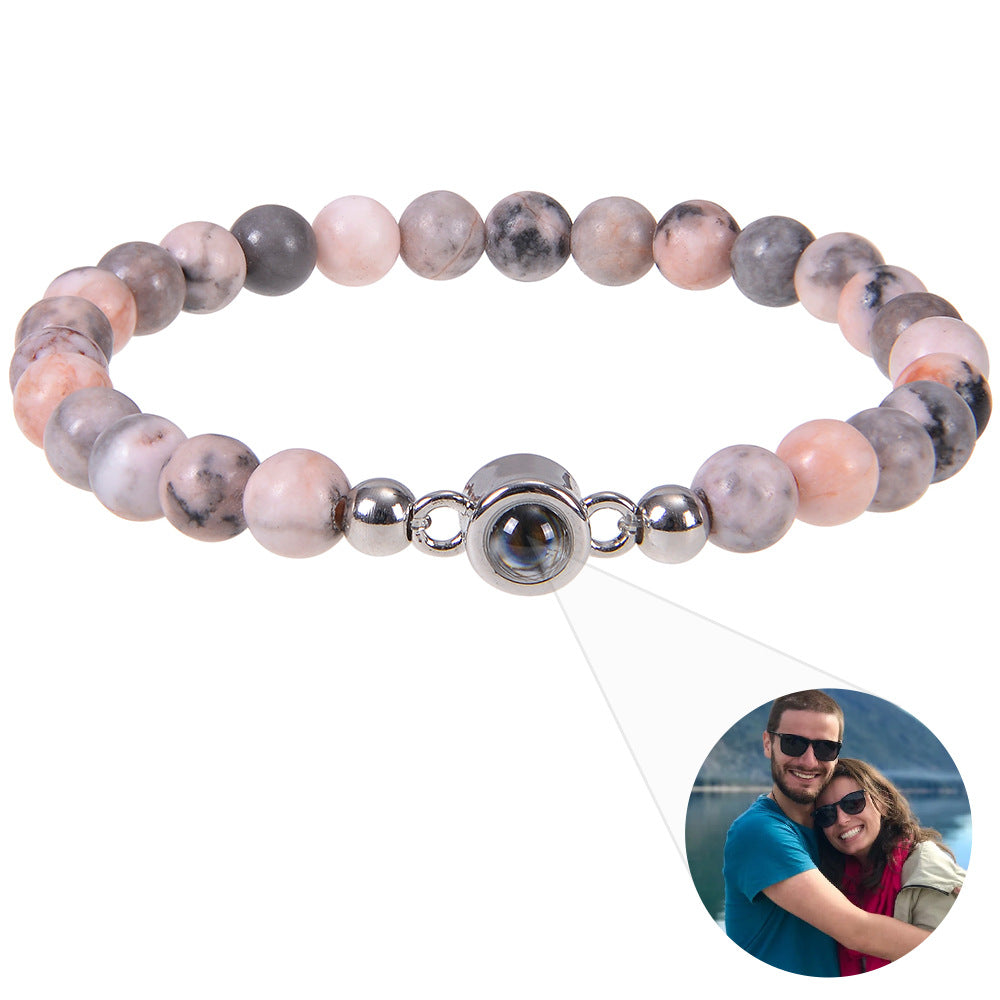 Personalized Natural Stone Photo Bracelet | Eterlia